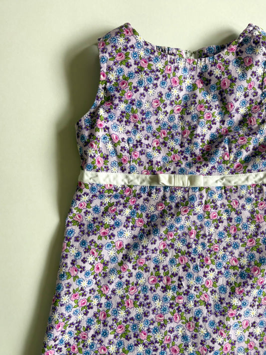 Vintage 90s Lavender Floral Dress Size 3T