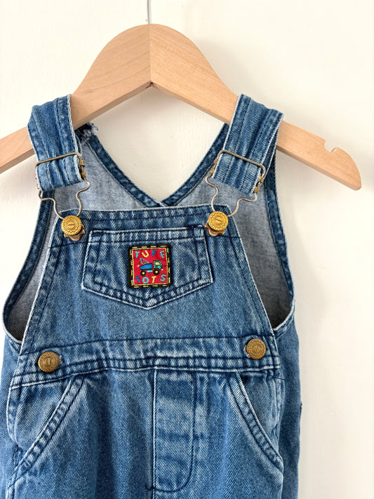 Vintage 90s Perfect Pals Truck Tots Denim Overalls Size 12 months