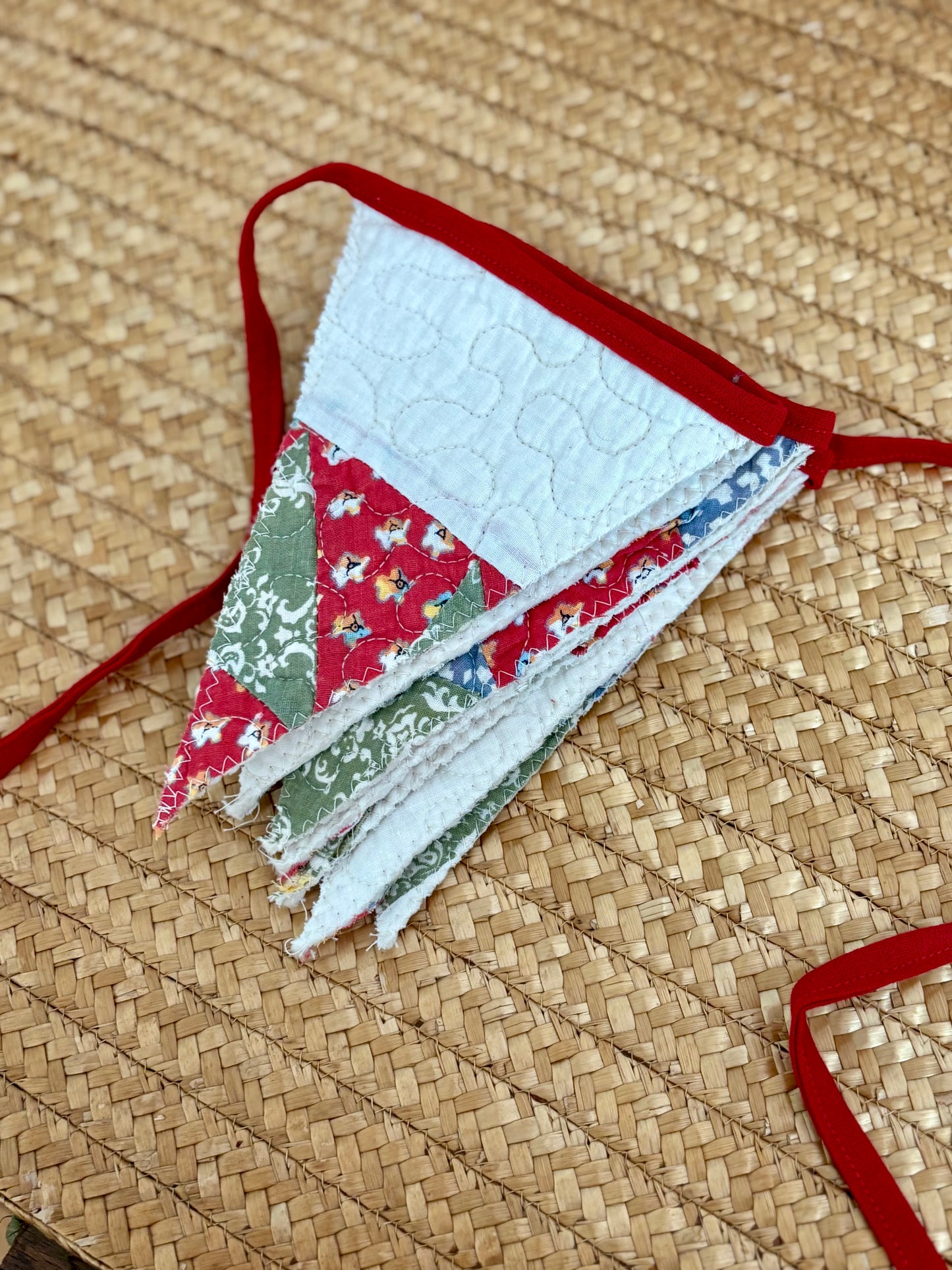 Quilted Handmade Pennants - Primary