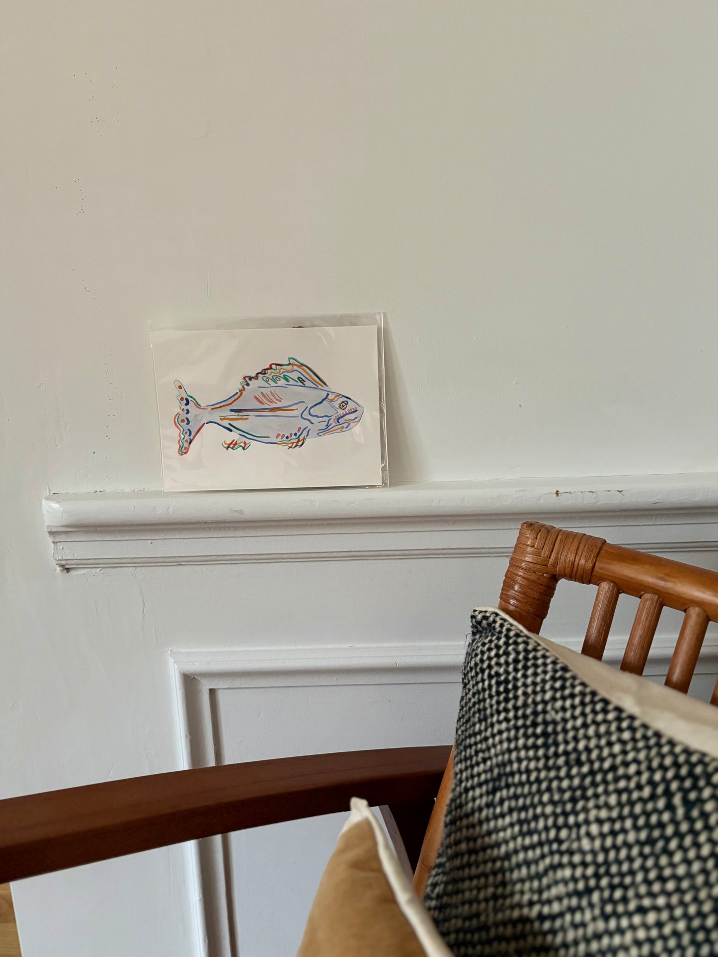 Original Fish Watercolor on Cotton Paper Painted by Marissa
