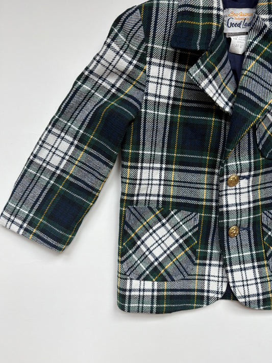 Vintage 70s Good Lad of Philadelphia Tartan Sport Coat Size 2T