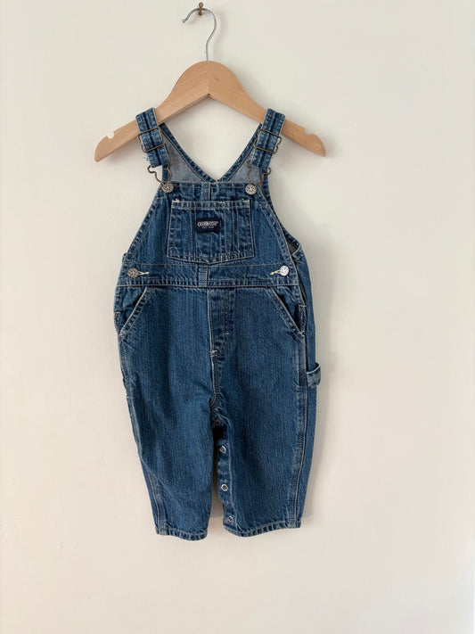 Vintage 00s Oshkosh Denim Overalls Size 12 months