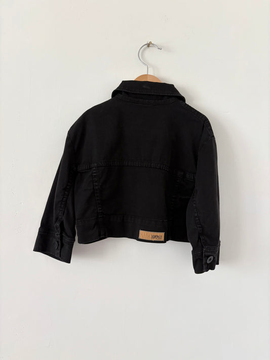 Vintage 90s Dax Black Denim Jacket Size 3T