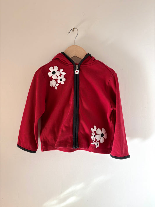 Vintage 00s Gymboree Floral Zip Hoodie Size 3T