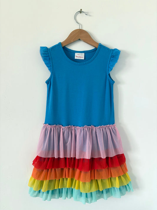 Hanna Andersson Tiered Tulle Dress Size 8