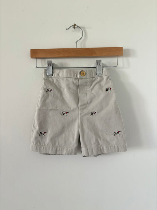 Vintage English Springer Embroidered Shorts Size 2T