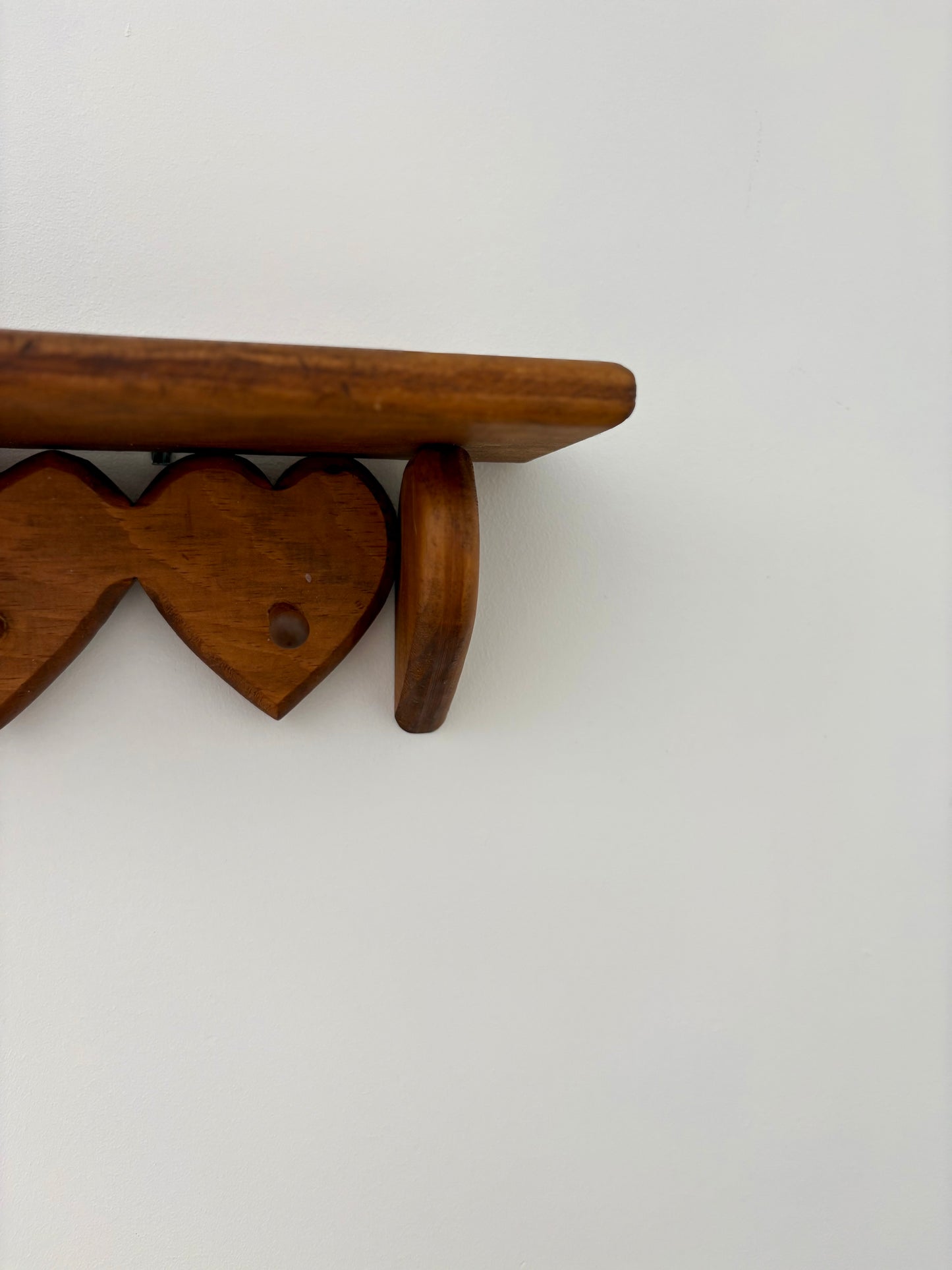 Vintage Wooden Heart Shelf
