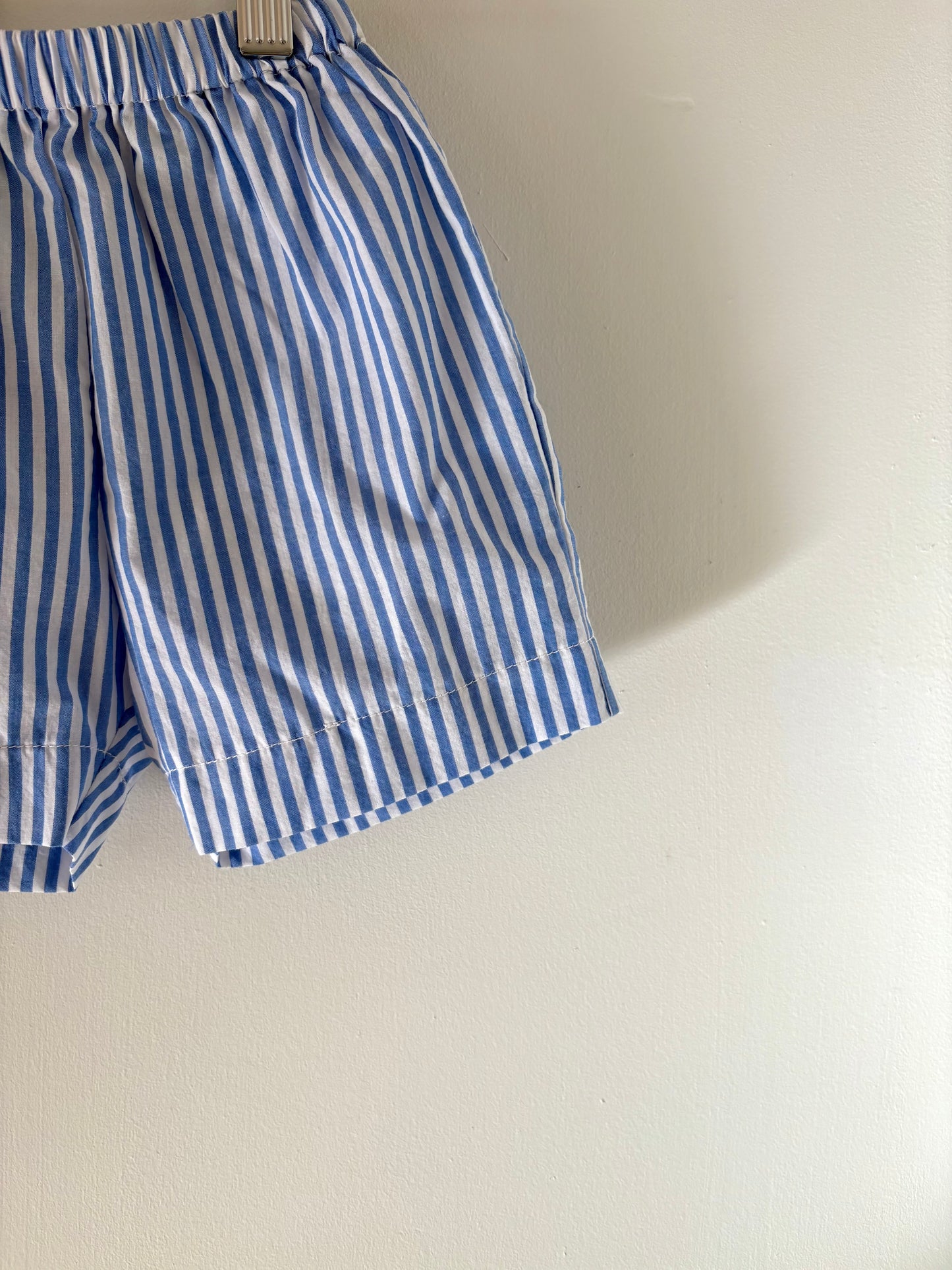 Hand-sewn Upcycled Stripe Shorts Size 18-24 months