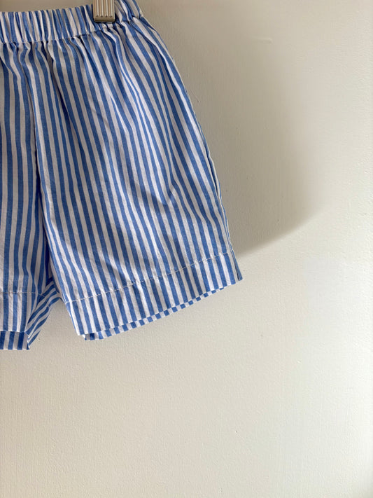 Hand-sewn Upcycled Stripe Shorts Size 18-24 months