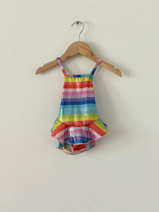 Cruz Rainbow Sparkle Swimsuit Size 12 months - NEW WITH TAGS