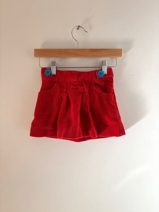 Mini Boden Corduroy Pleated Skirt Size 3T