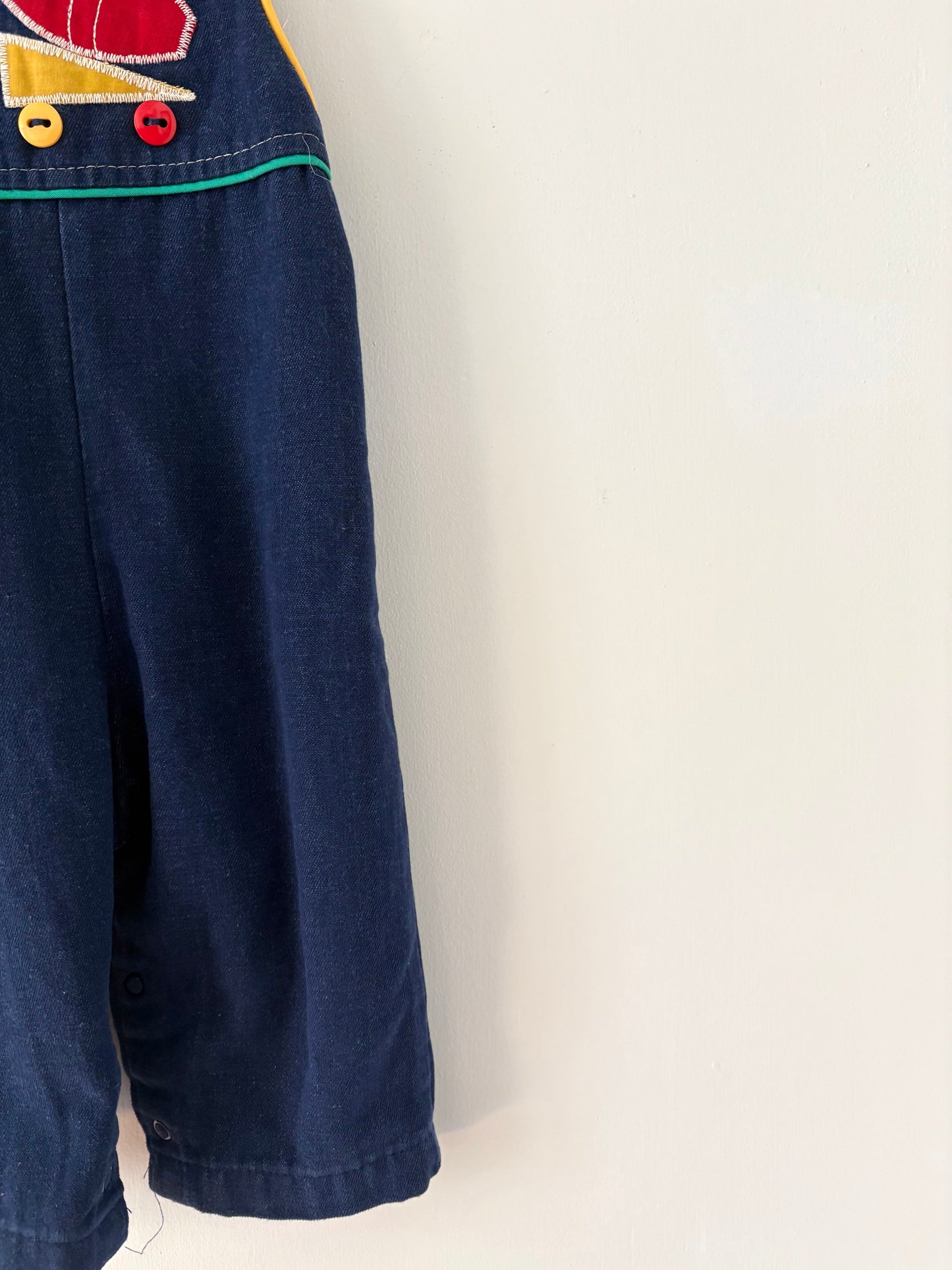 Vintage Health-tex Cement Mixer Piped Overalls Size 12 months