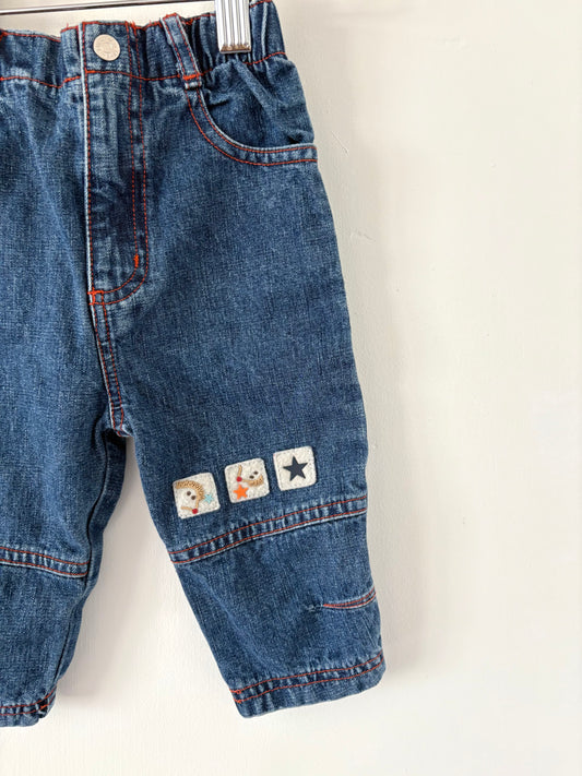 Vintage Cherokee Baby Hedgehog Jeans Size 9 months