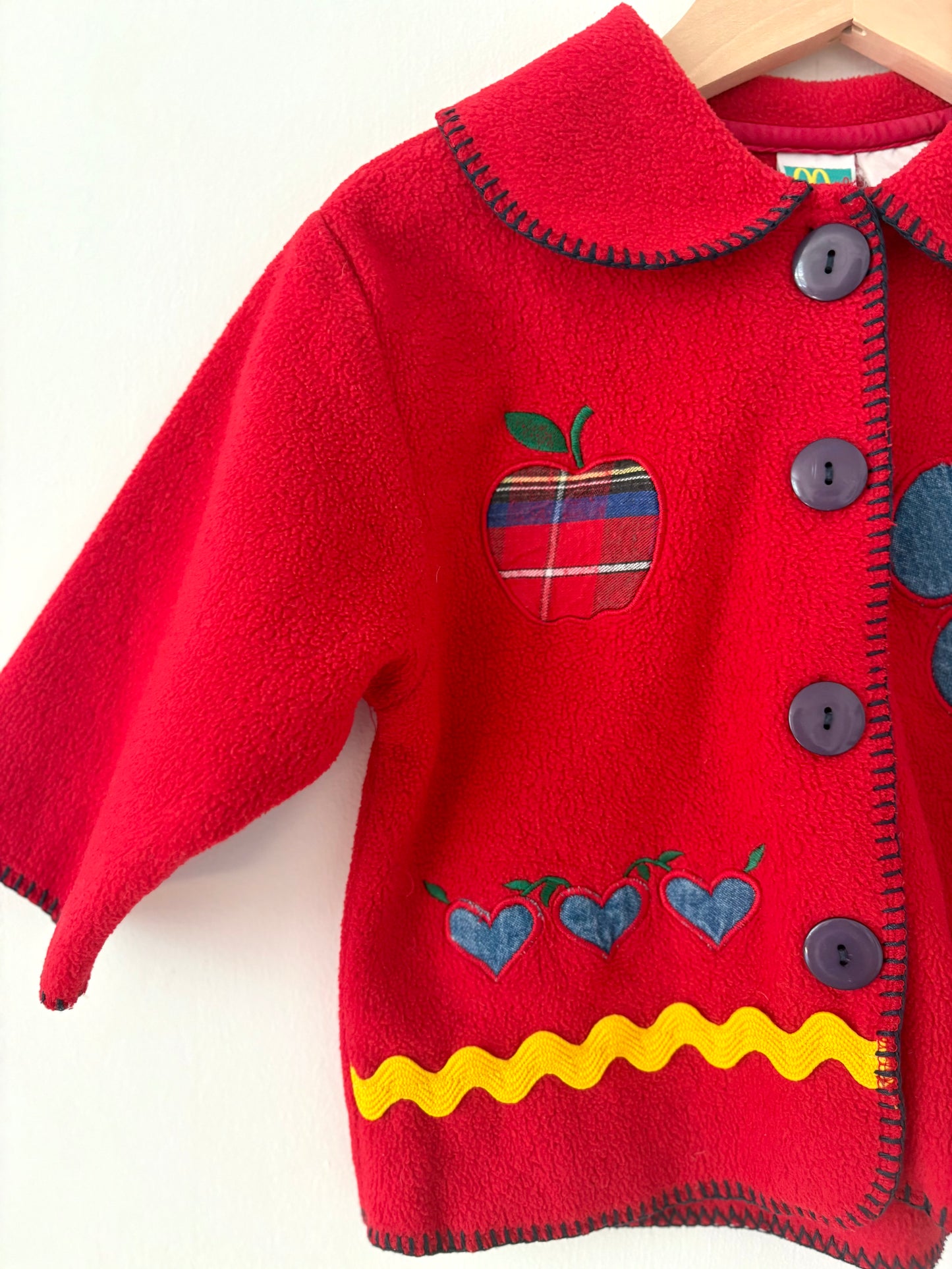 Vintage 90s McKids Apple and Ric Rac Jacket Size 2T