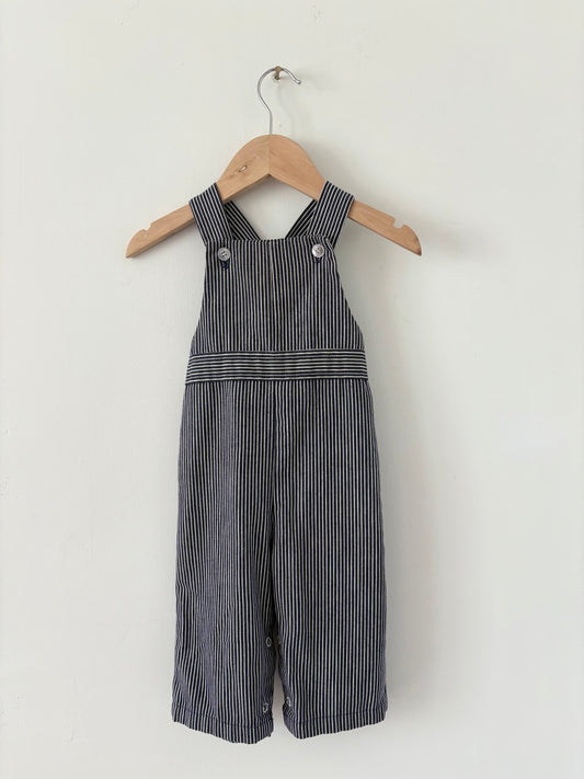 Vintage 80s Health-tex Striped Overalls Size 12 months