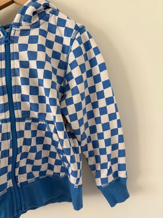 Hanna Andersson Checker Zip Hoodie Size 5