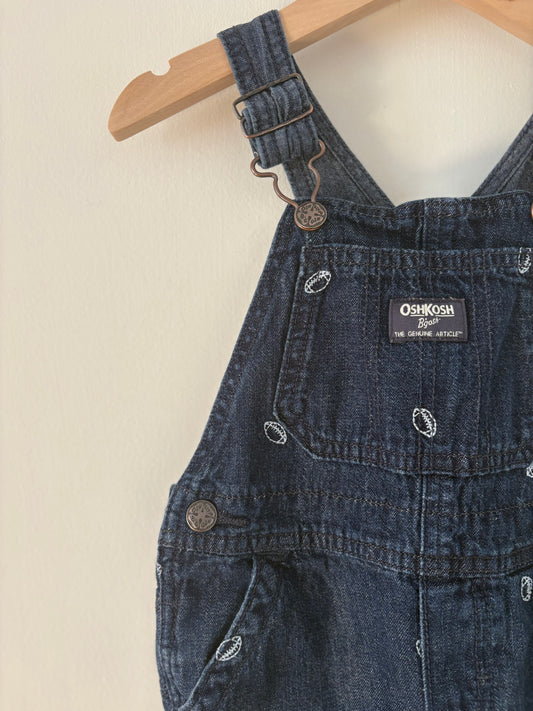 Oshkosh Embroidered Football Overalls Size 2T
