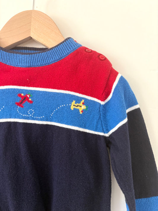 Vintage Florence Eiseman Airplane Sweater Size 12 months