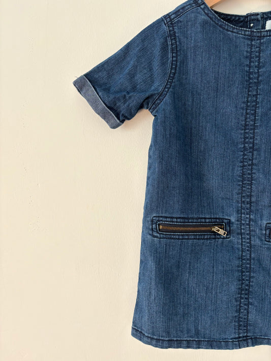 Old Navy Zip Pocket Denim Dress Size 3T