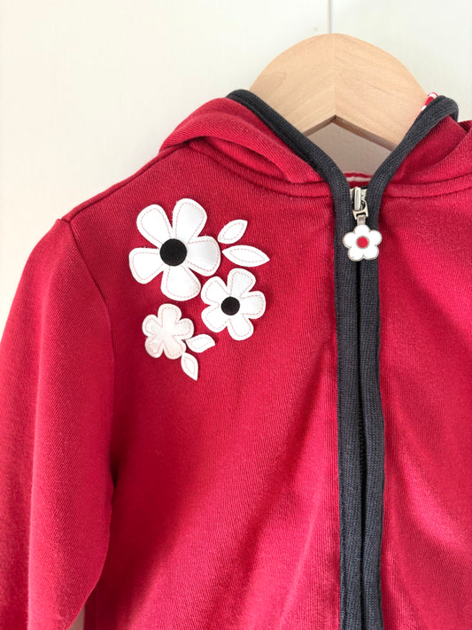 Vintage 00s Gymboree Floral Zip Hoodie Size 3T