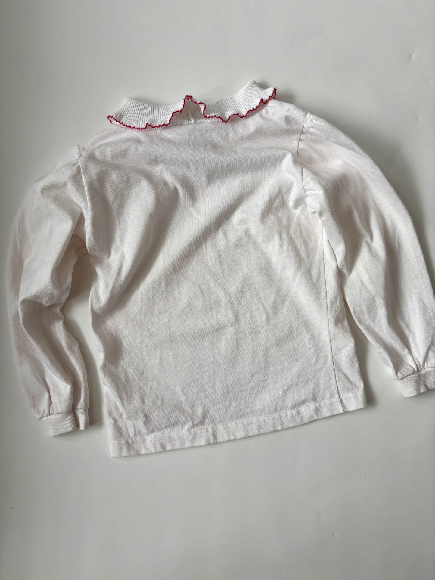 Vintage 90s Oshkosh Ruffle Collar Shirt Size 4T