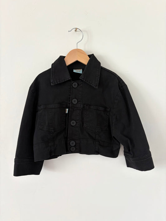 Vintage 90s Dax Black Denim Jacket Size 3T