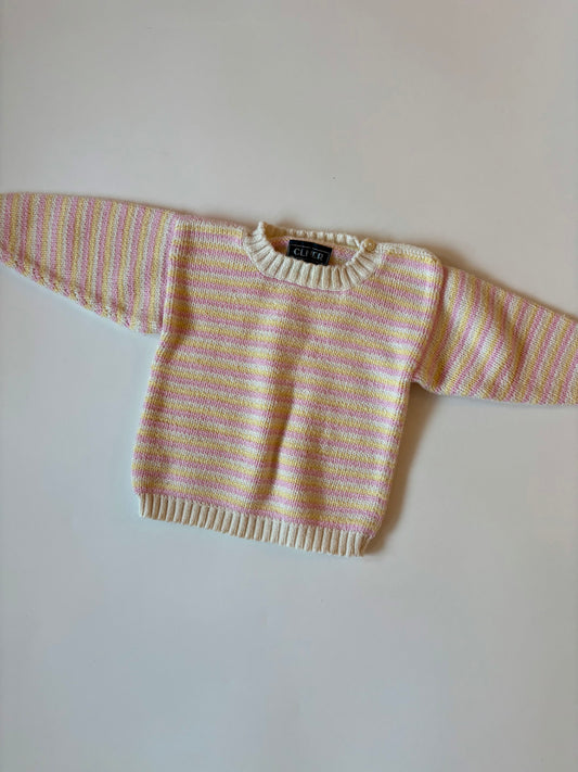 Vintage Claver Striped Sweater Size 12 months