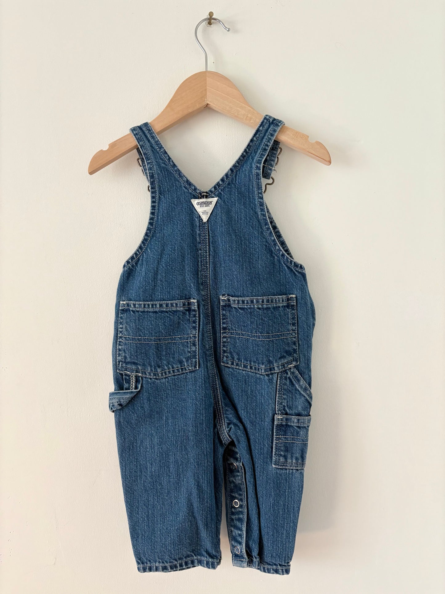 Vintage 00s Oshkosh Denim Overalls Size 12 months
