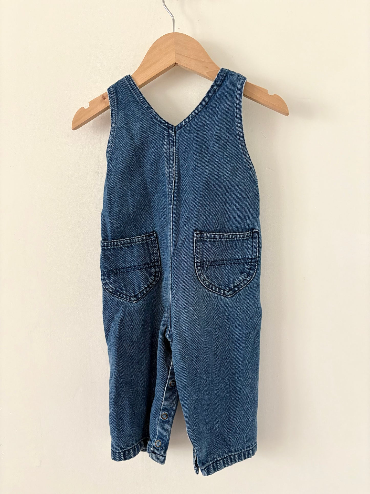 Vintage 90s Perfect Pals Truck Tots Denim Overalls Size 12 months