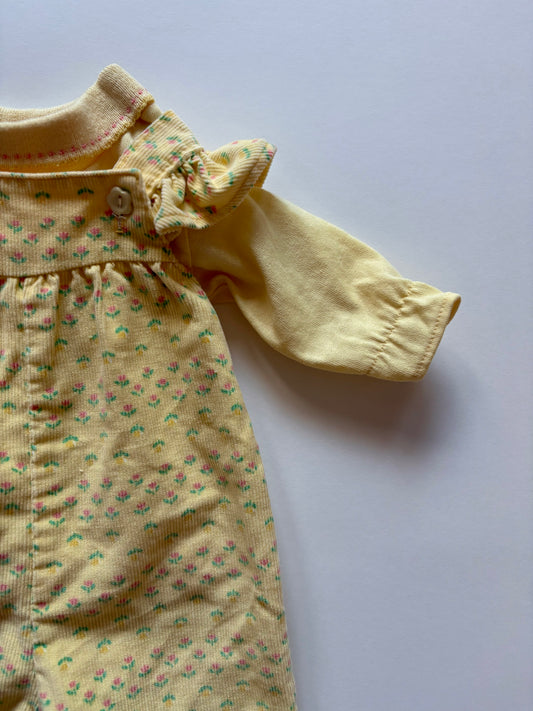 Vintage 80s Healthtex Tulip Overalls Set Size 3 months