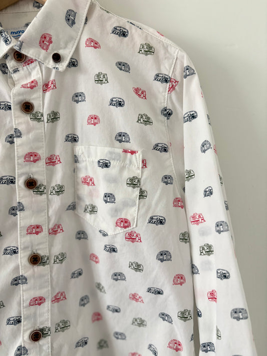 Mayoral Airstream Button-up Pocket Shirt Size 6