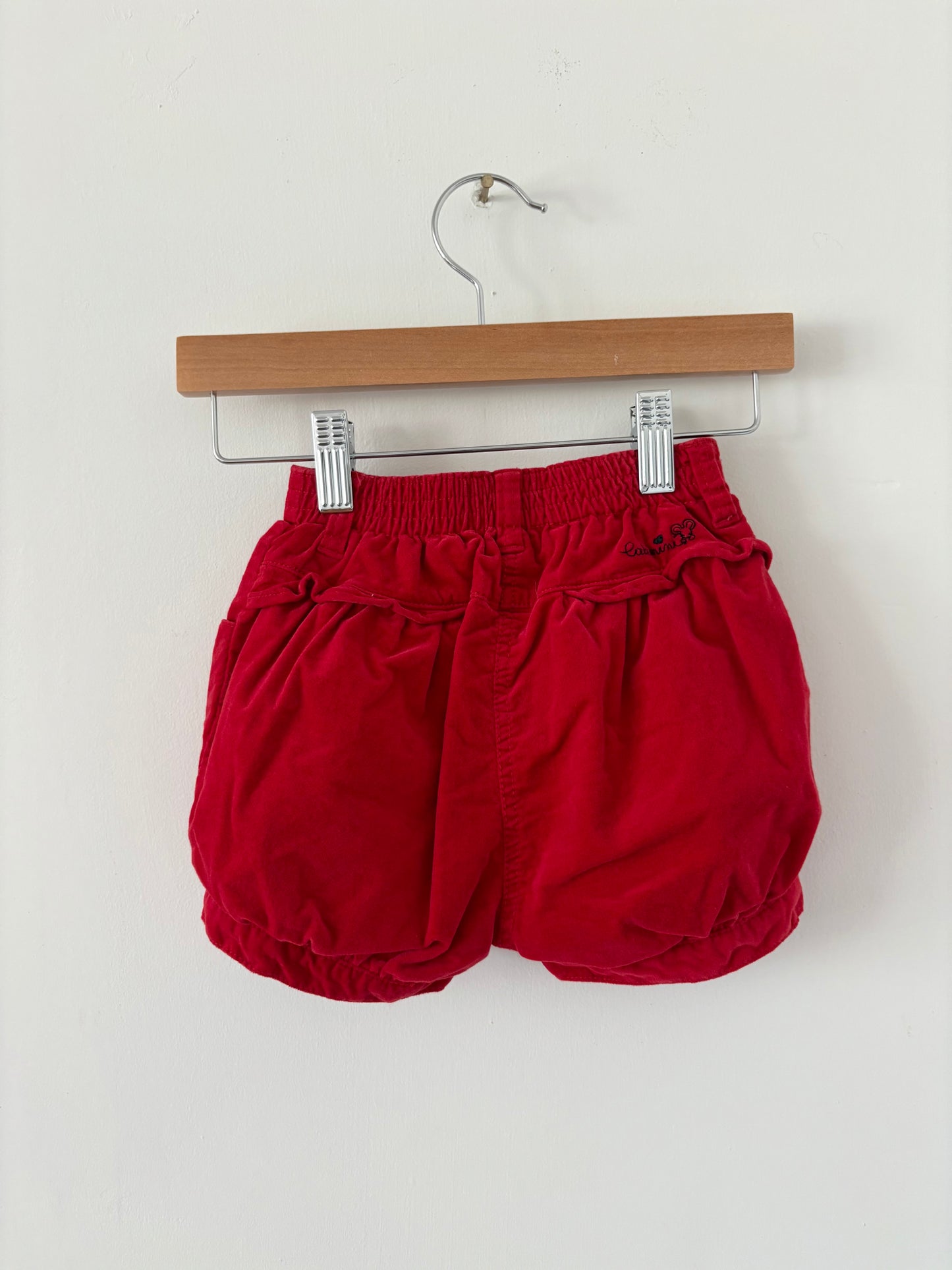 French Catimini Velour Bubble Shorts Size 2T