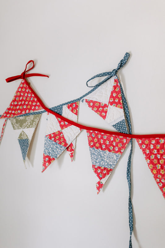 Quilted Handmade Pennants - Primary