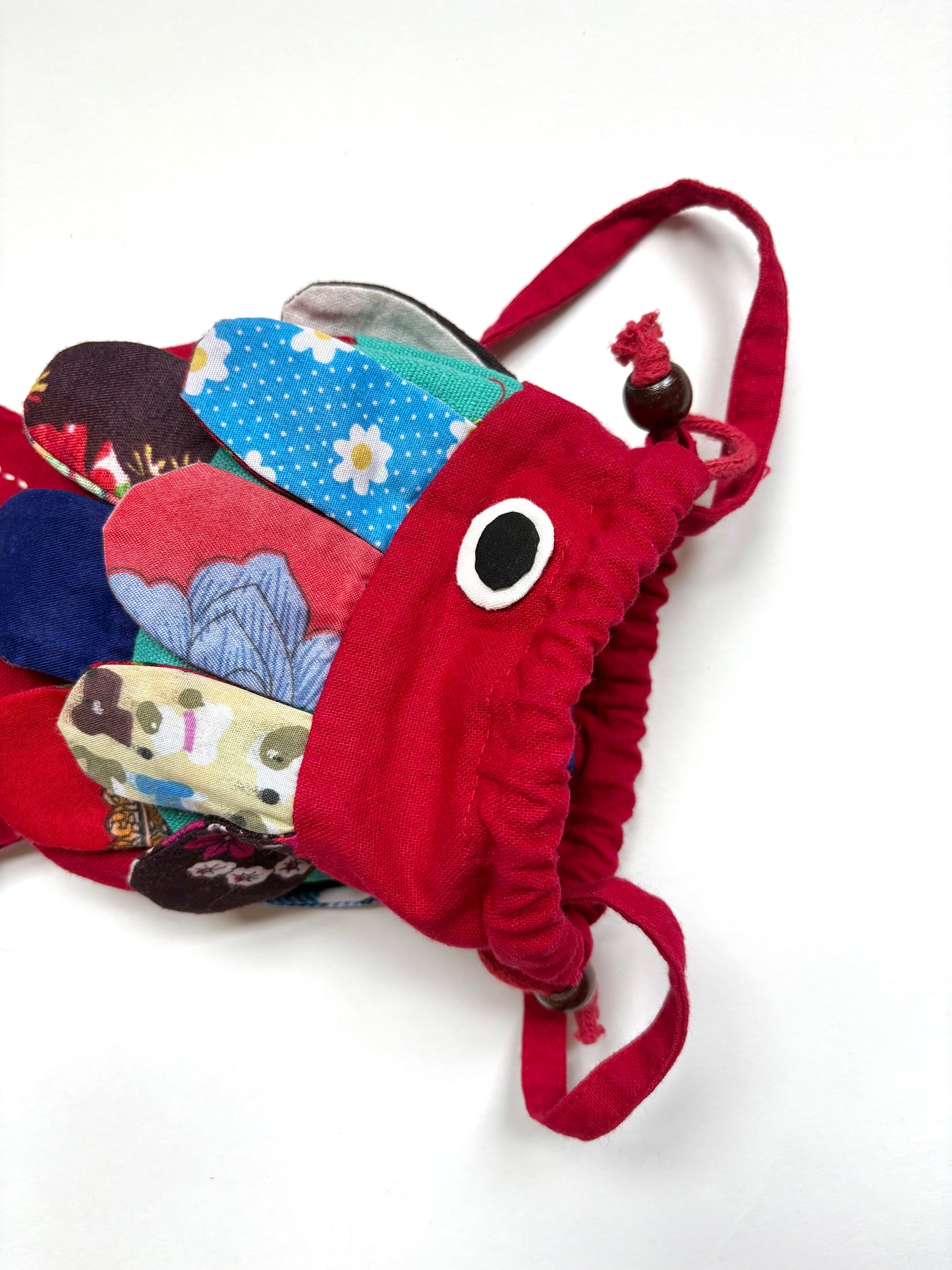 Handmade Drawstring Fish Purse