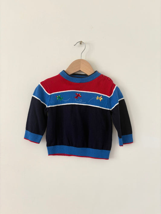 Vintage Florence Eiseman Airplane Sweater Size 12 months