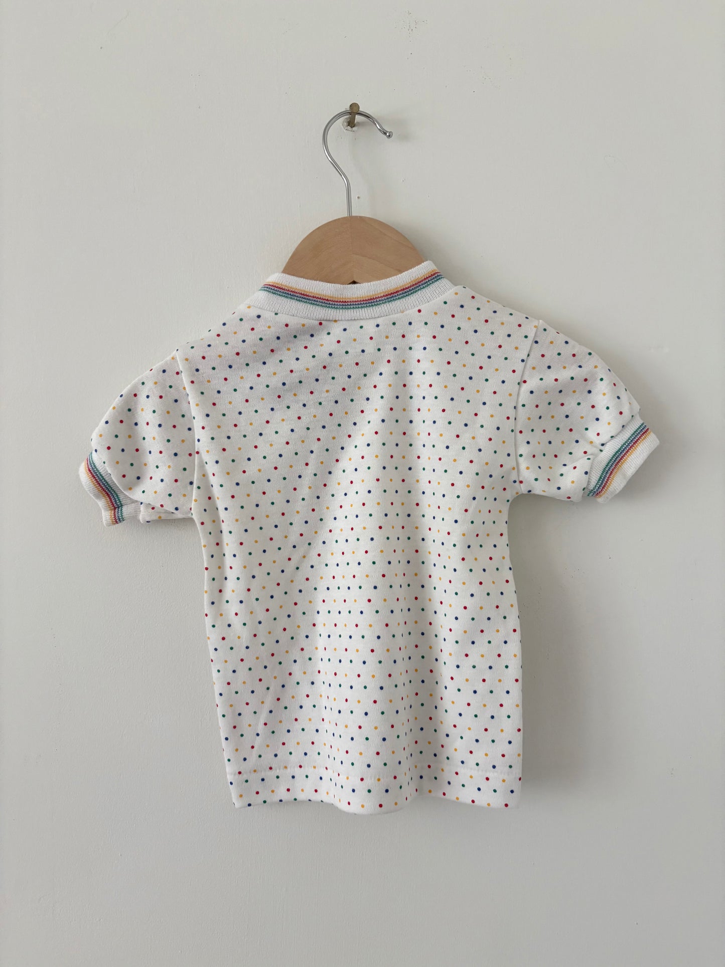 Vintage Health-tex Polkadot Cap Sleeve Tee Size 12 months
