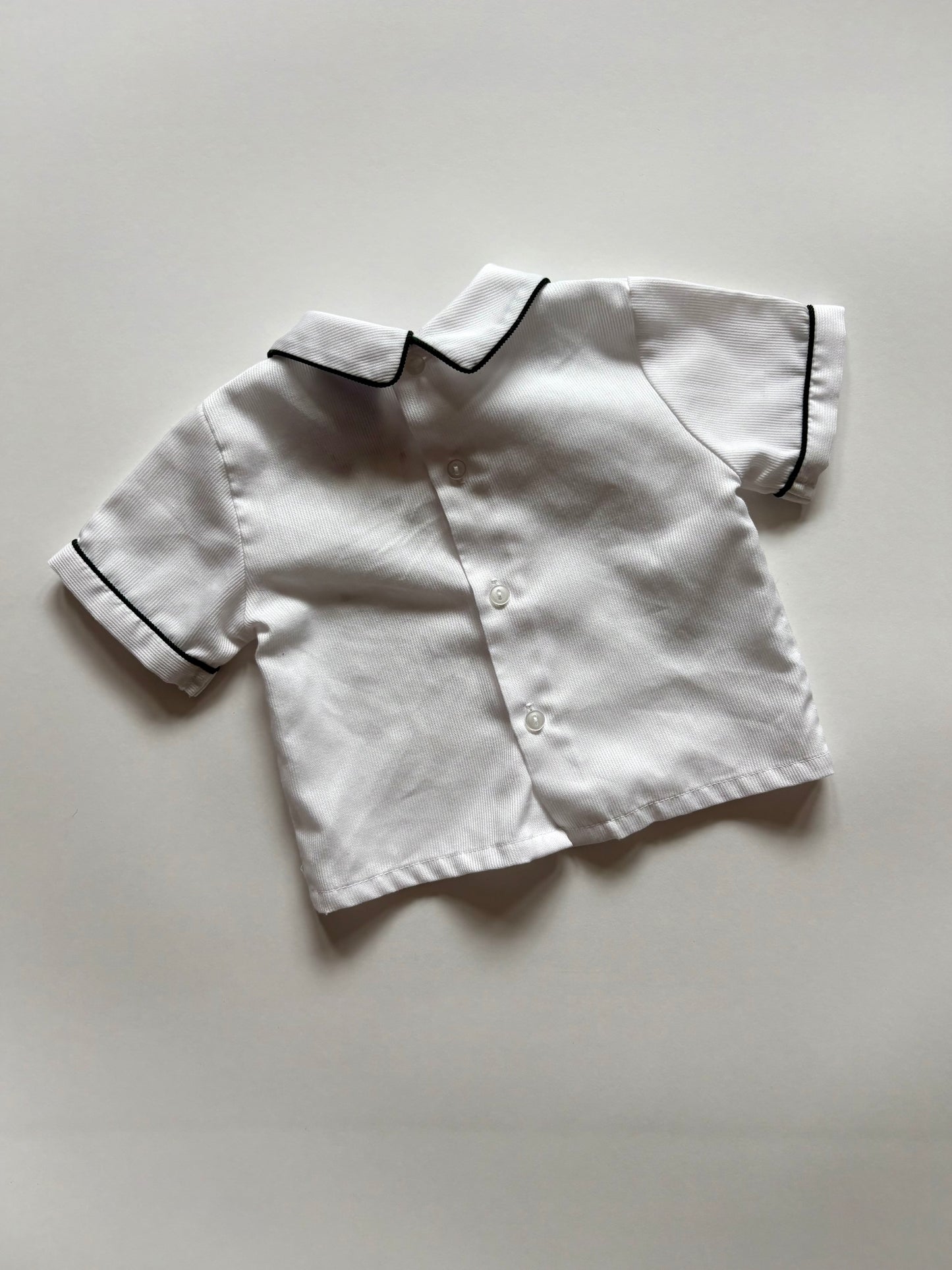 Vintage 80s Carriage Boutique Piped Collar Top Size 6-12 months