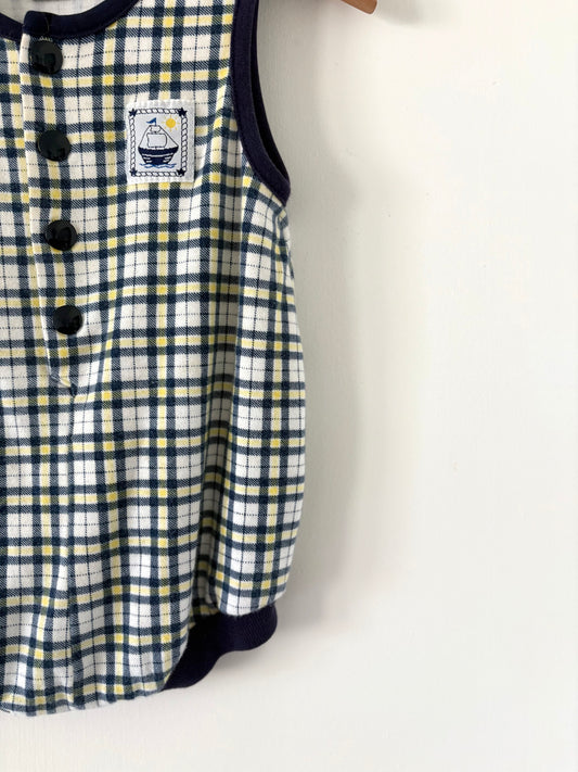 Vintage 80s Sailboat Romper Size 12-18 months