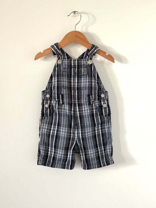Vintage 00s Gymboree Plaid Overalls Size 12-18 months