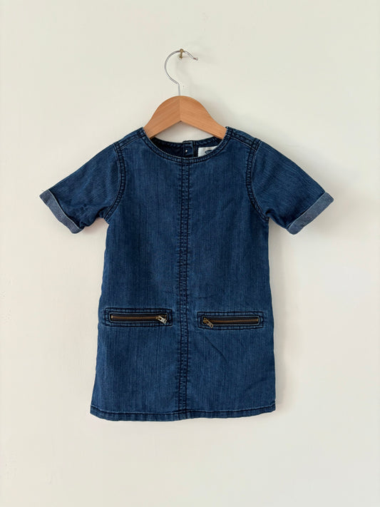 Old Navy Zip Pocket Denim Dress Size 3T