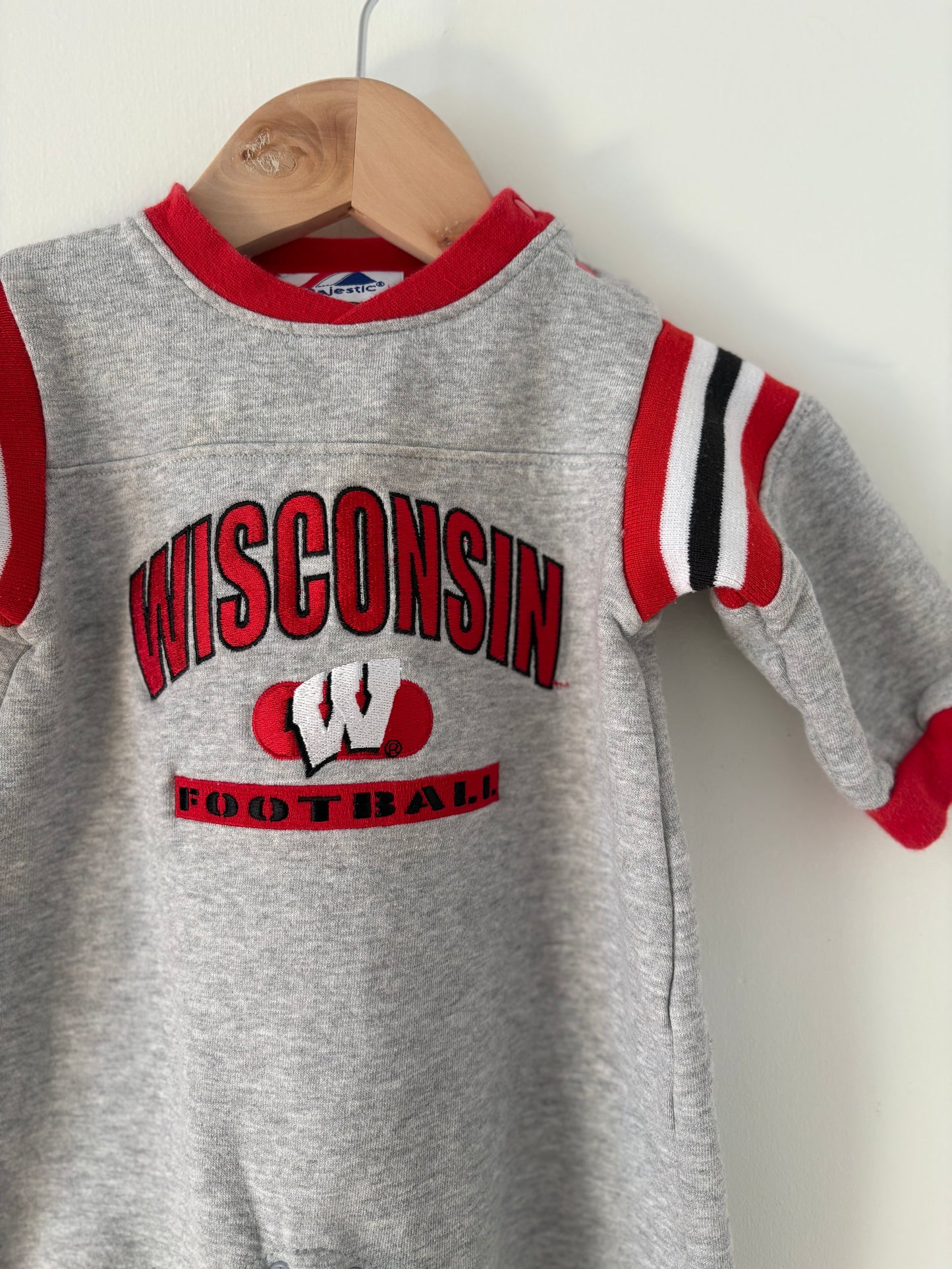 Vintage Wisconsin Football Romper Size 6-9 months