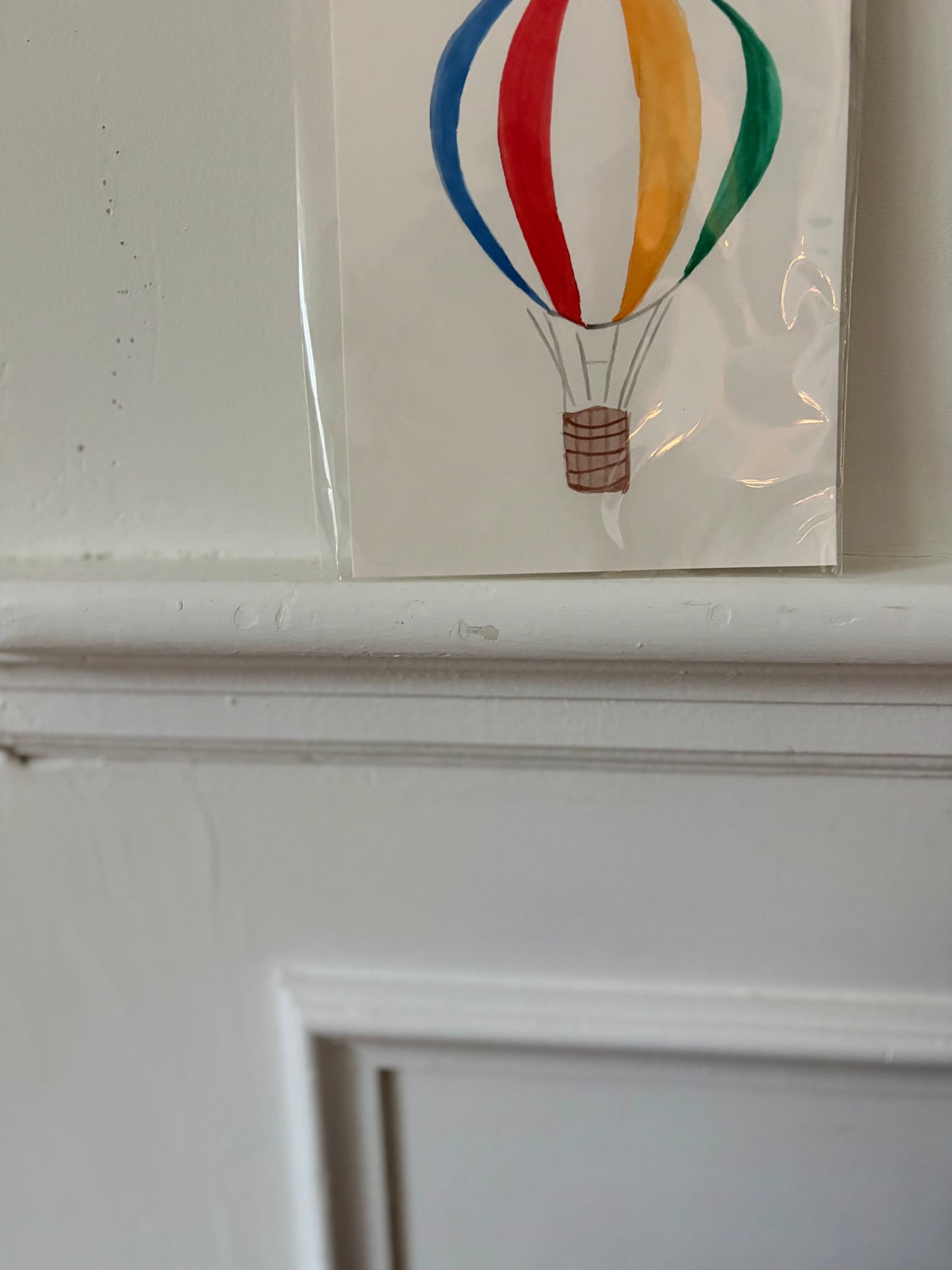 Original Hot Air Balloon Watercolor on Cotton Paper Painted by Marissa
