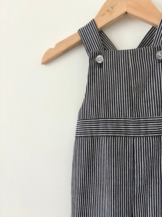Vintage 80s Health-tex Striped Overalls Size 12 months