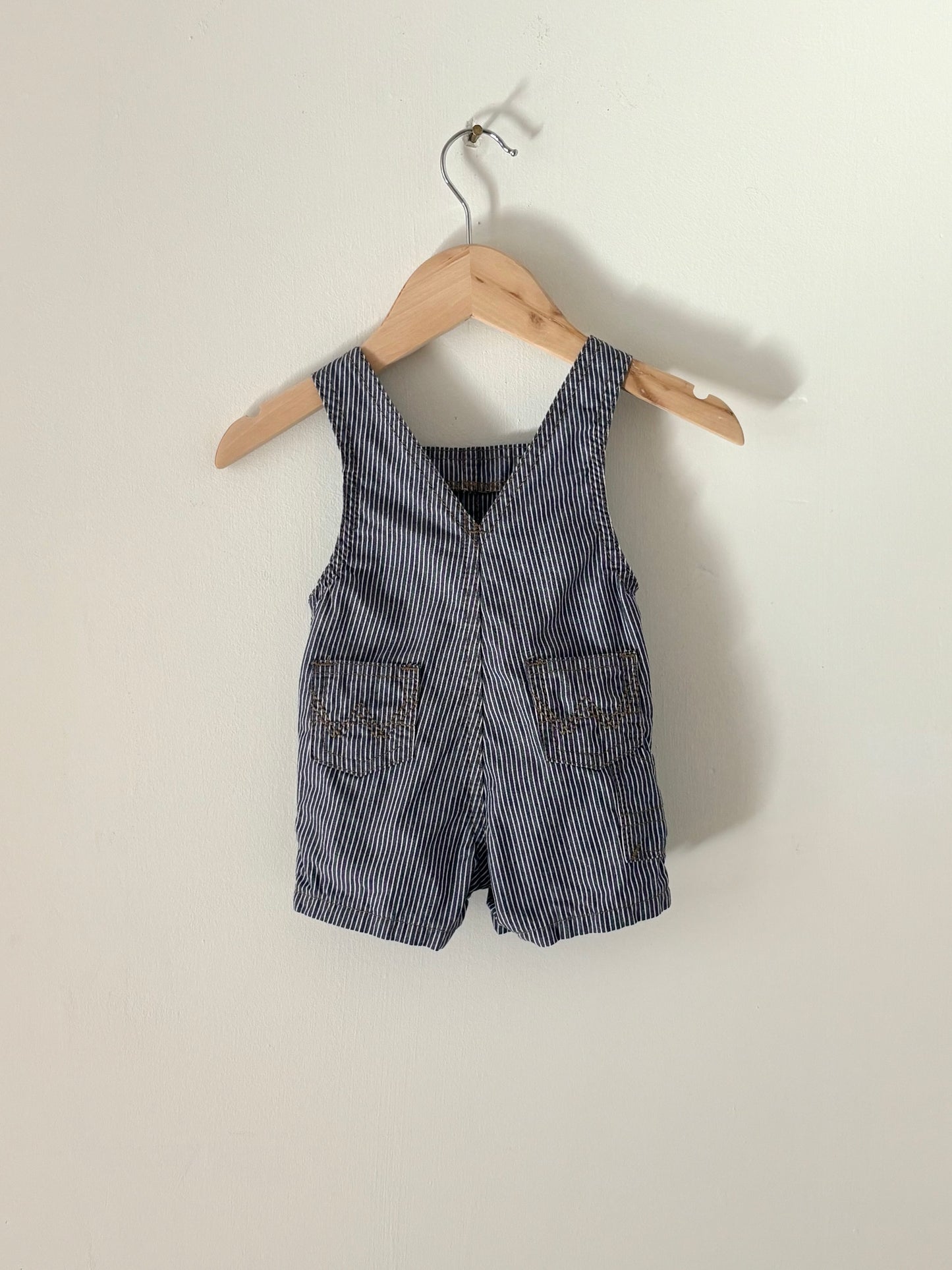 Wrangler Railroad Stripe Overalls Size Newborn