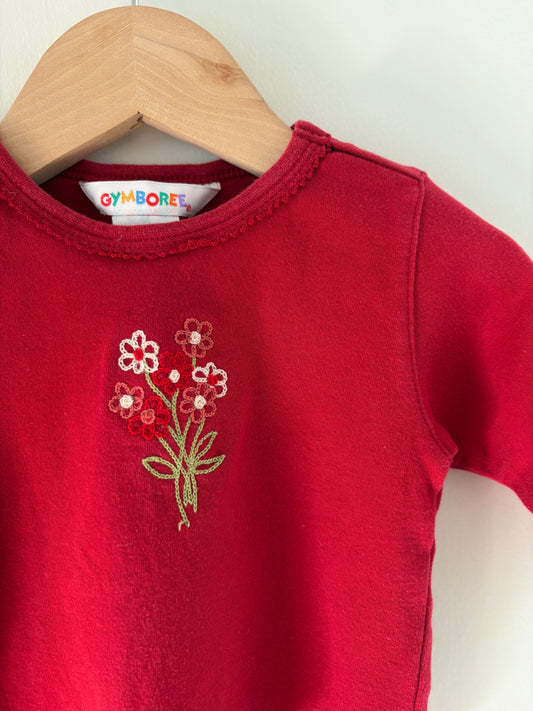 Vintage 90s Gymboree Rainbow Tag Embroidered Top Size 6-12 month