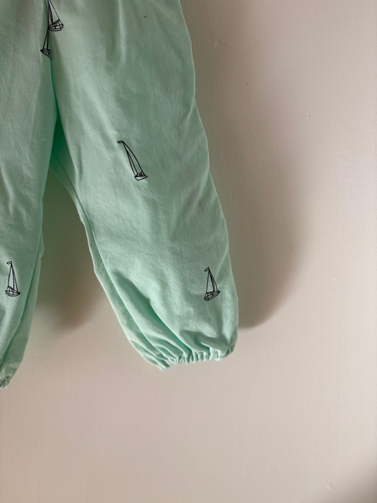 Hand-sewn Upcycled Sail Joggers Size 6-9 months