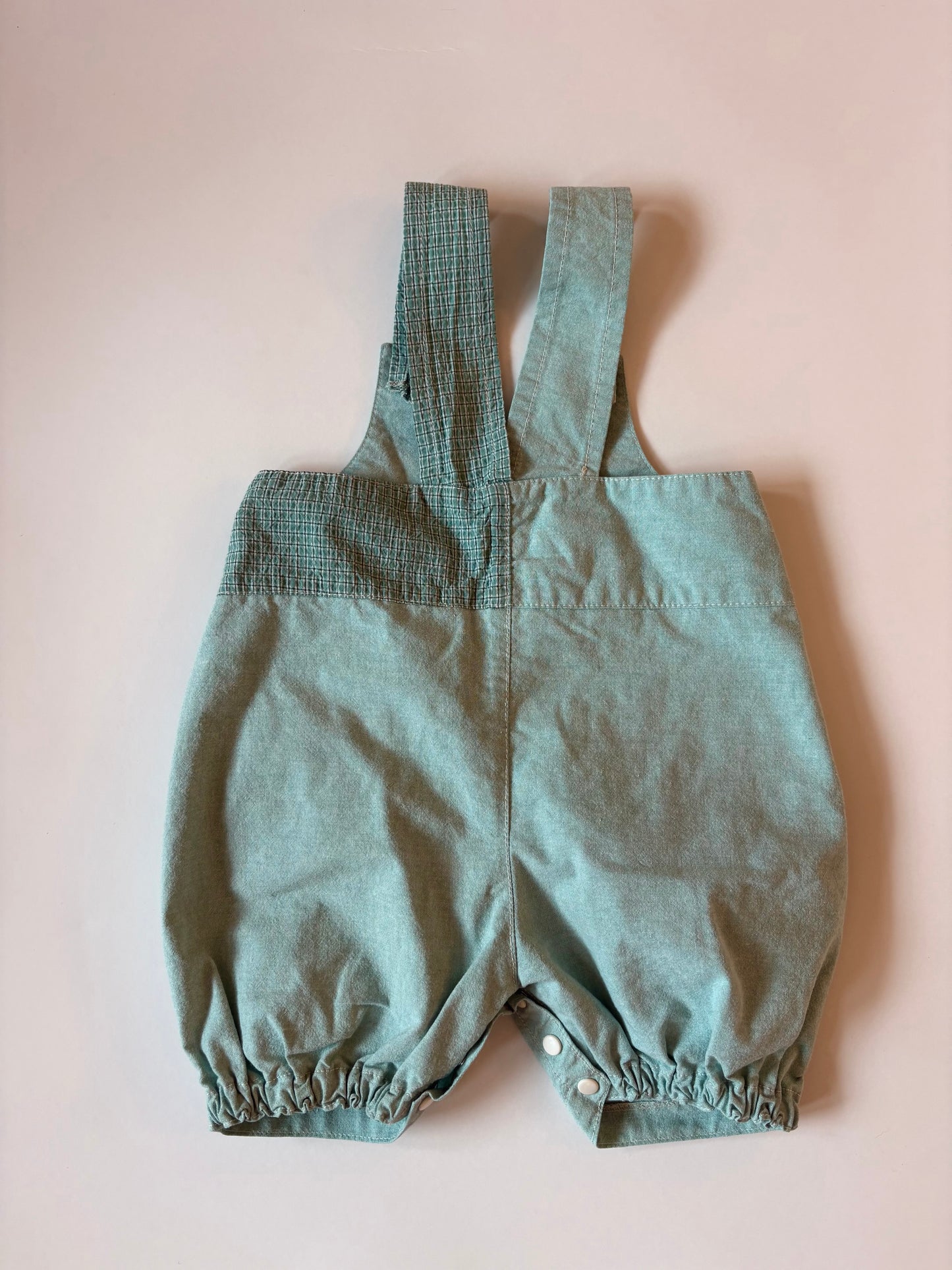 Vintage Les Bebes des Floriane Bunny Bubble Overalls Size 12 months