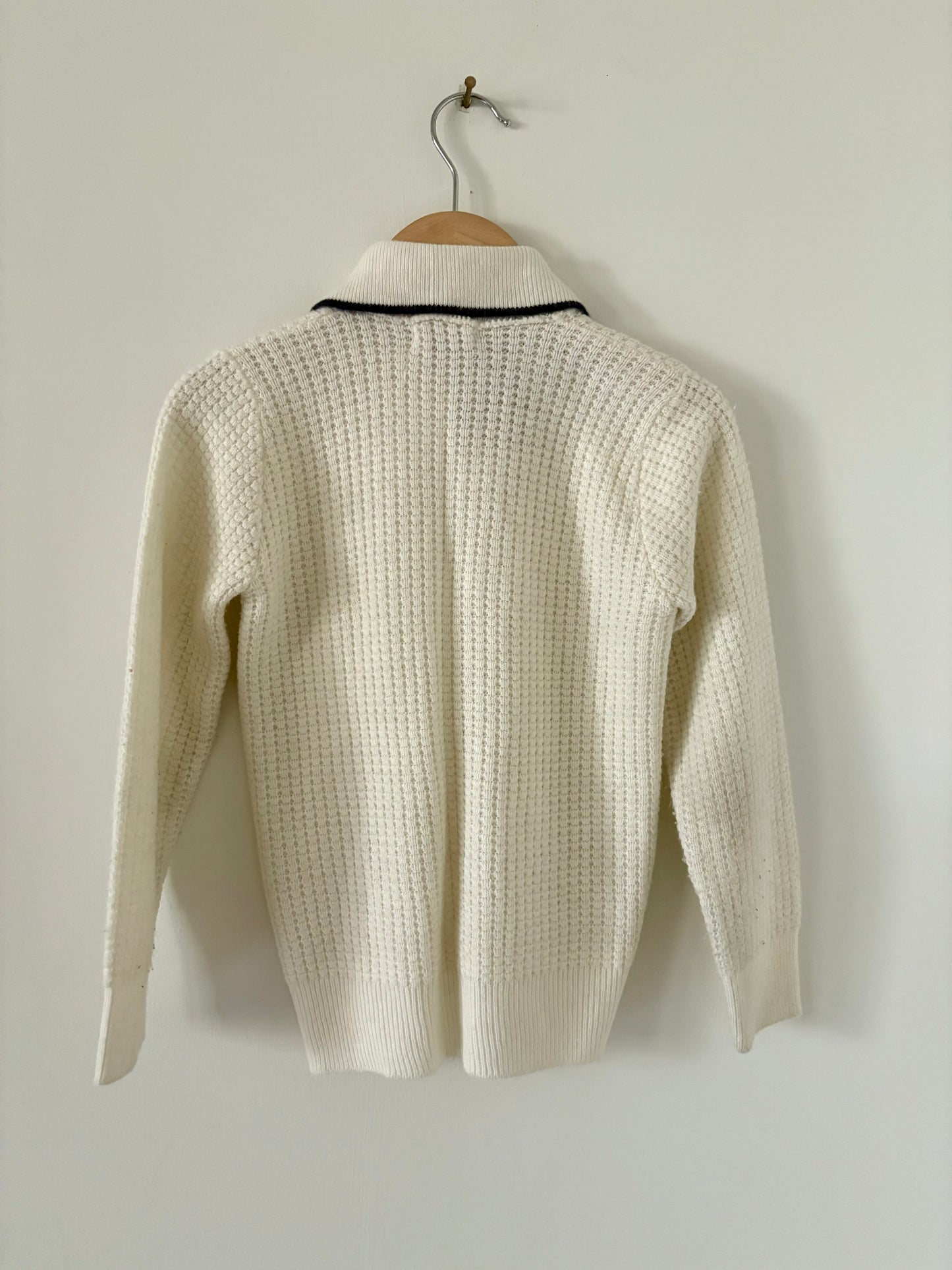 Vintage Cream and Navy Cardigan Size 4T