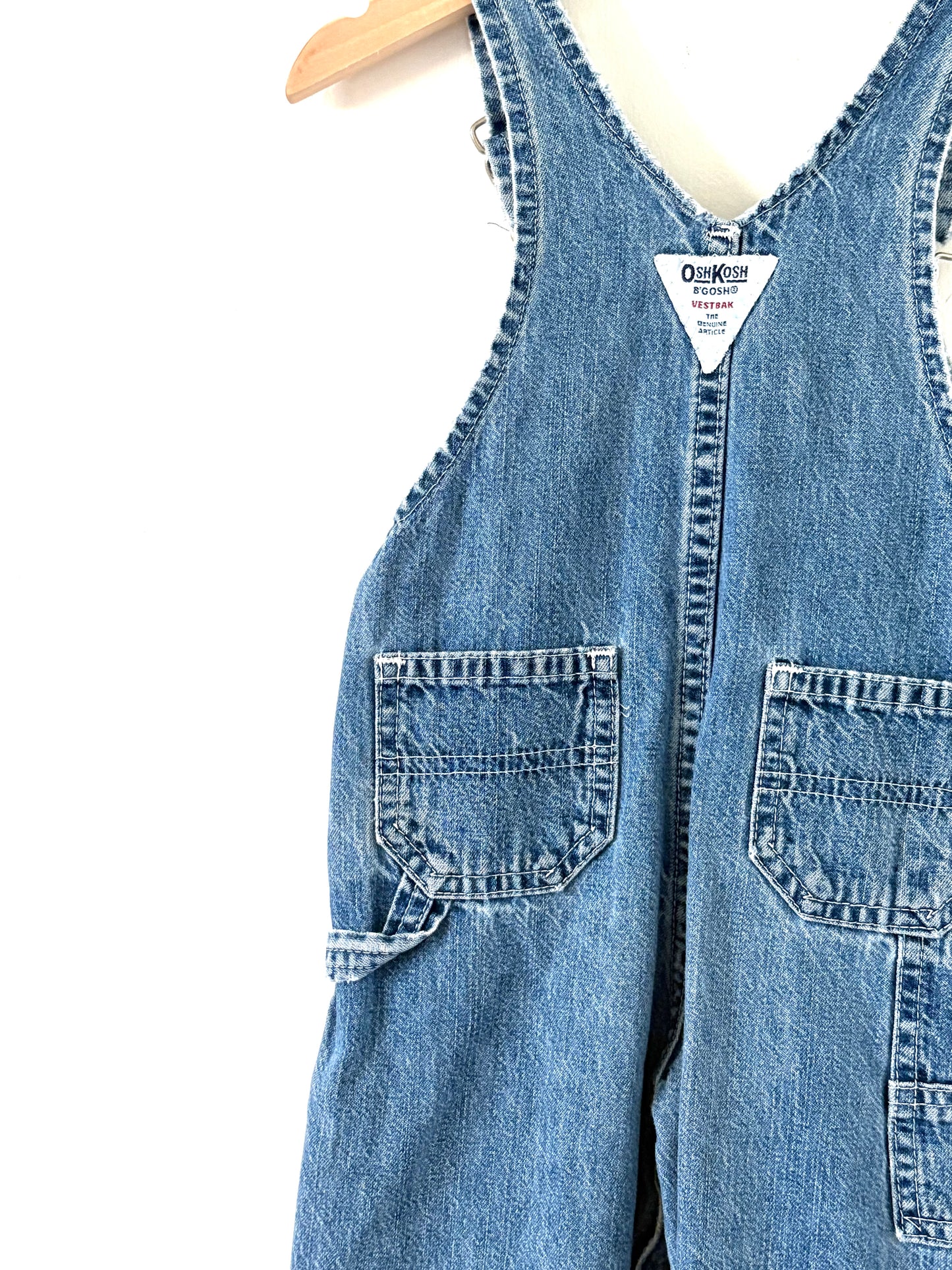 Vintage 90s OshKosh Classic Denim Overalls Size 12 months