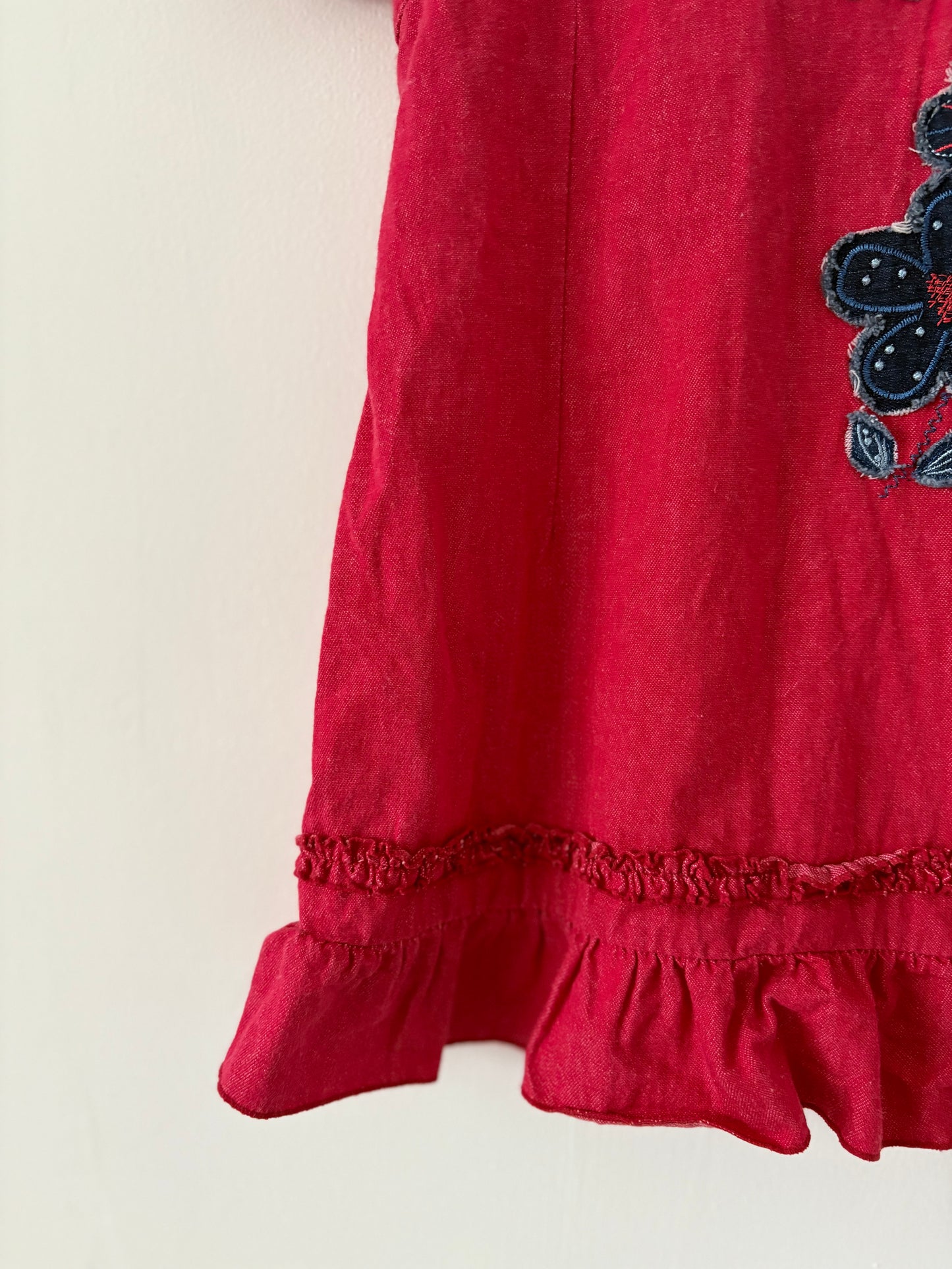 Guess Denim Flower Appliqué Dress Size 4T